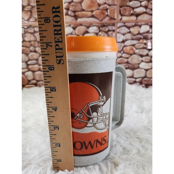 Cleveland Browns NFL FOOTBALL SUPER THERMO VINTAGE 1995 Plastic Lidded Cup Mug # - Picture 9 of 9